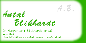 antal blikhardt business card